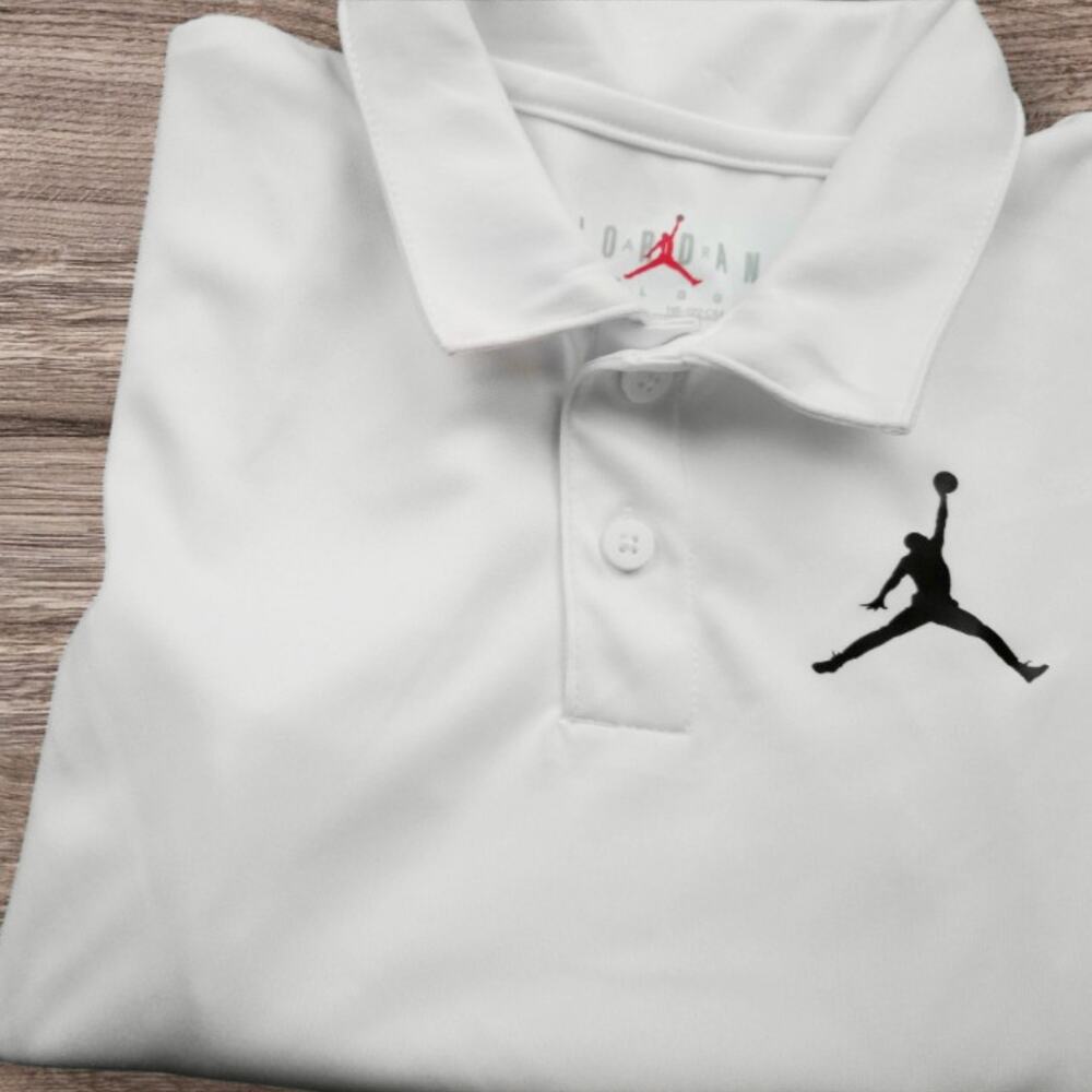 Nike Air Jordan Jumpman White Polo Boy's LRG 6-7 Years Sports